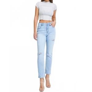 NEW HIDDEN quinn high rise cigarette skinny jeans in light blue